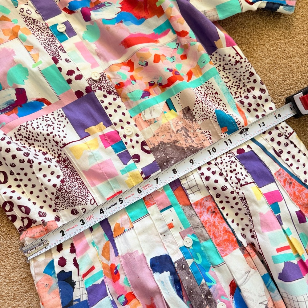 HUNTER BELL Multicolor Abstract Patchwork Mini Dr… - image 6
